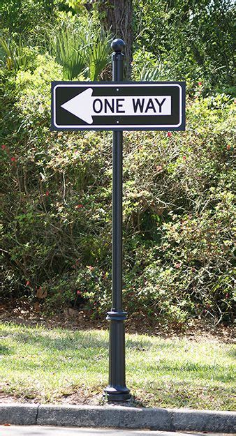 Decorative One Way Sign Pole For Fairfield Hoa In Ponte Vedra Florida