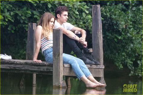 After Movie Set Photos Josephine Langford Hero Fiennes Tiffin Film On A Dock Photo