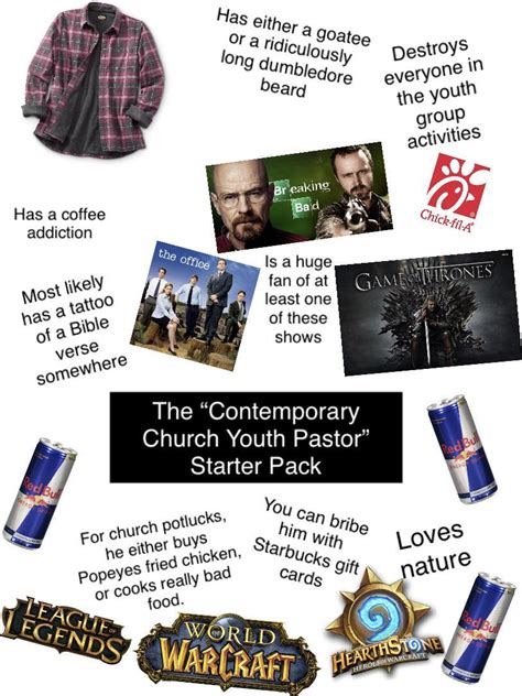 The “contemporary Church Youth Pastor” Starter Pack Rstarterpacks