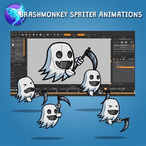 Artstation Cute Ghost 2d Character Sprite Game Assets