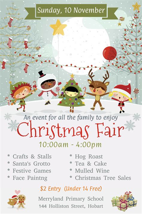 Christmas Fair Announcement Poster Template Design Christmas Party