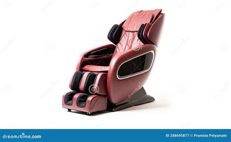 Electric Massage Chair Isolated On White Background Generative Ai Stock Illustration