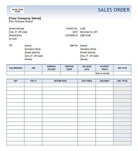 Sales Order Form Template Charlotte Clergy Coalition