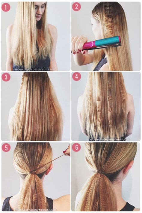 Partially Crimped Ponytail With Images Crimped Hair Crimped Hair