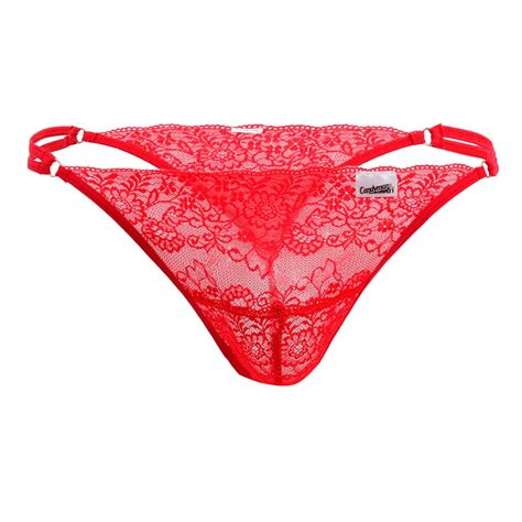 Candyman 99421x Lace G String Thongs Red Plus Sizes