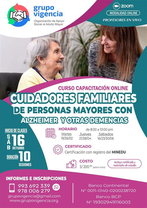 Curso Online Cuidadores Familiares De Personas Mayores Con Alzheimer Y