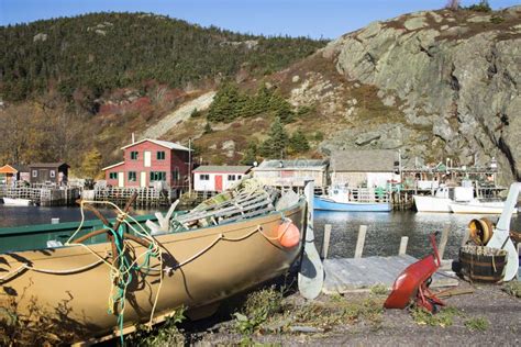 Boats On Shores Of Historic Quidi Vidi Village St Johns Newfoundland
