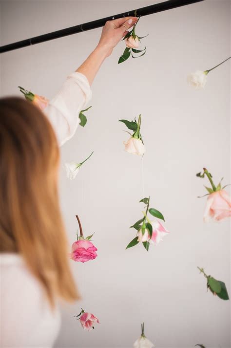 Diy Floating Flower Wall Bridal Shower Backdrop Diy Flower Wall