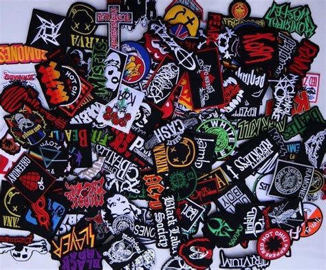 Random Lot Of 50 Rock Band Patches Iron On Music Punk Roll Heavy Metal