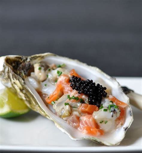 Oyster And Scallop Tartare With Ginger Dressing Wine Recipes Great