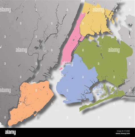 Map New York Boroughs Hi Res Stock Photography And Images Alamy
