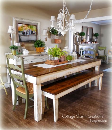 Cottage Charm Farmhouse Collection Provincial Farmhouse Table And Benches