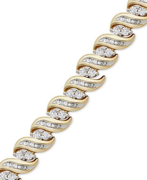 Macys Diamond Tennis Bracelet 2 Ct Tw In 10k Gold Macys