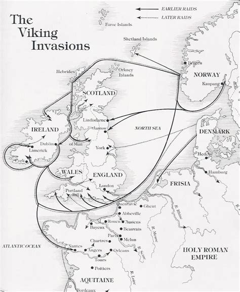 A4 Poster U00 Viking Map Of The Invasion Of Britain Picture Print Art