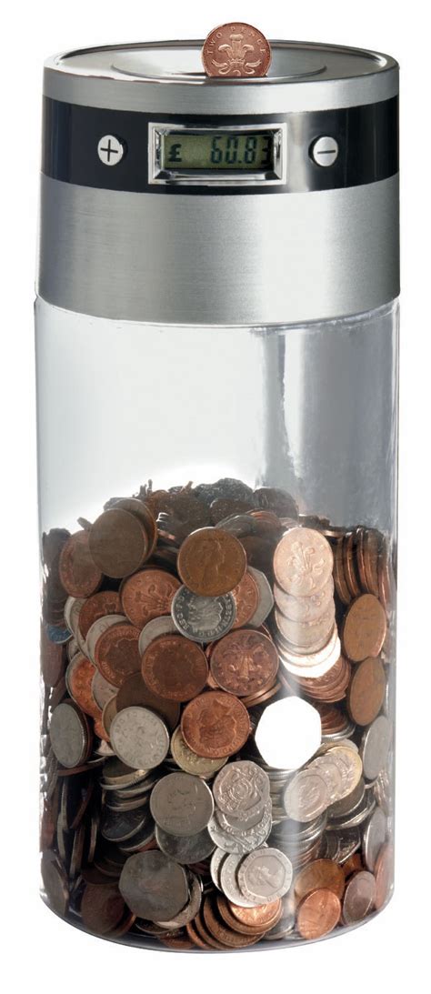 Large Saving Jar Money Bank Box Uk Coins Pound Digital Lcd Display Coin