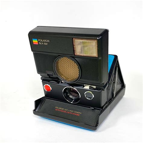 Rebuilt Blue Skinned Polaroid Slr 680 Camera
