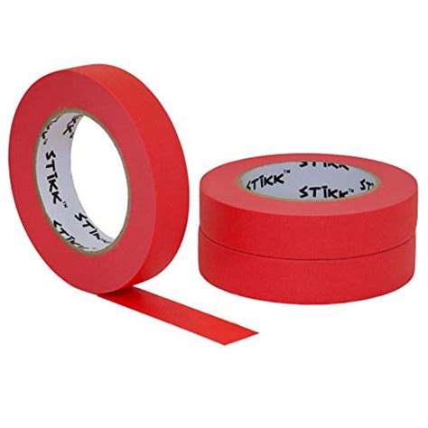 3 Pk 1 Inch X 60yd Stikk Red Painters Tape 14 Day Easy Removal Trim