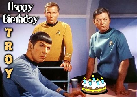 Star Trek Kirk Spock Bones Spoof Happy Birthday Personalised Art
