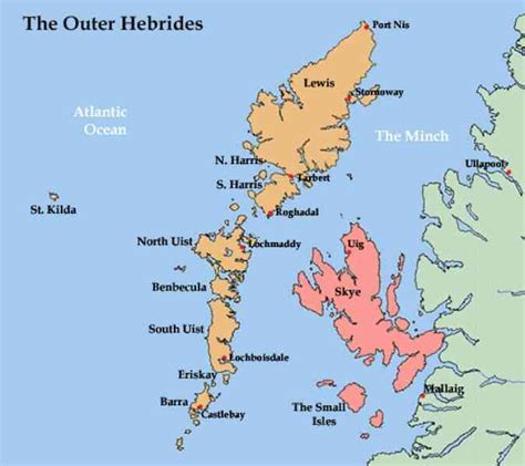 Awesome Map Of Outer Hebrides Outer Hebrides Hebrides West Coast