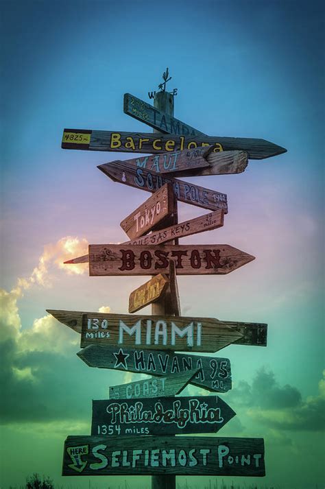 Destination Signs, Key West, Florida Photograph by Art Spectrum