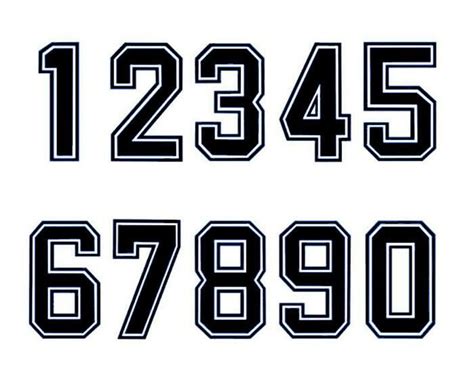 Jersey Number Font Styles Joette Hein