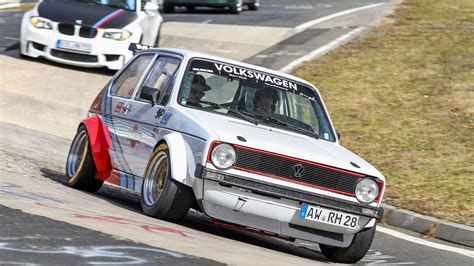 WIDE BODY MARTINI VW GOLF I NÜRBURGRING ONBOARD YouTube