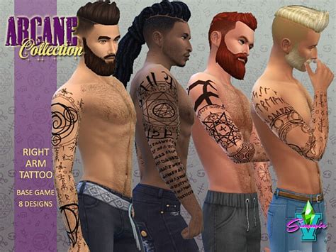 Arcane Tattoo Right Arm By Simmiev From Tsr • Sims 4 Downloads