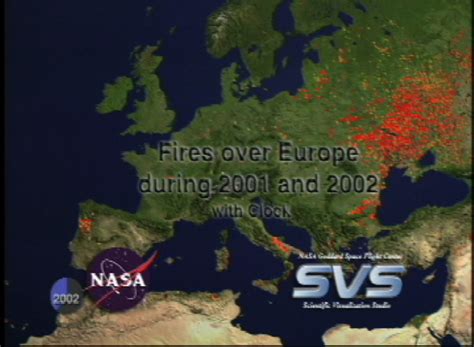 Svs Fires Over Europe During 2001 And 2002 With Clock