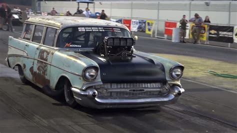 Nhra Drivers Injured In Crash With 57 Chevy Wagon Built For Drag Week