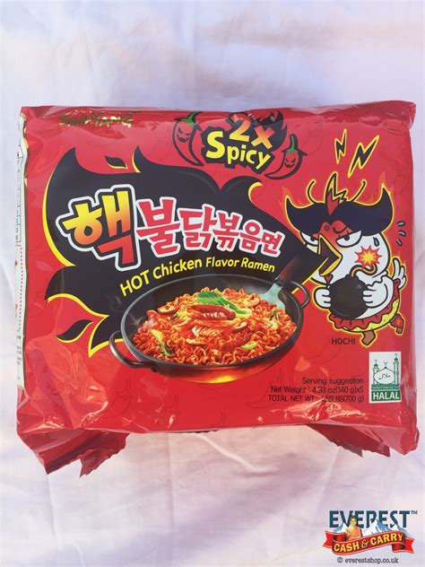 2x Spicy Hot Chicken Flavour Ramen Samyang 5 Pack Everest Cash