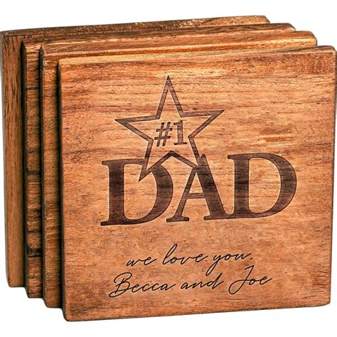 Fathers Day Ts 1 Dad Coaster Set Best Ts For Dad
