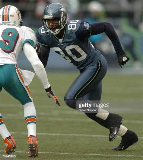 Jerry Rice Of The Seattle Seahawks In Action During Their Contest