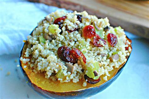 Use a spoon to scrape out the seeds. Couscous Stuffed Acorn Squash - For the Love of Gourmet