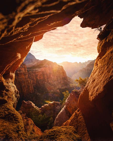 Download A Cave In Zion National Park Wallpaper