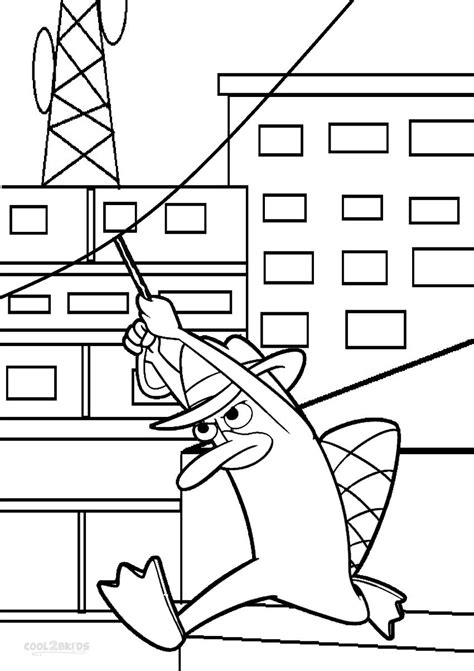 Perry The Platypus Coloring Pages Perry The Platypus Super Coloring