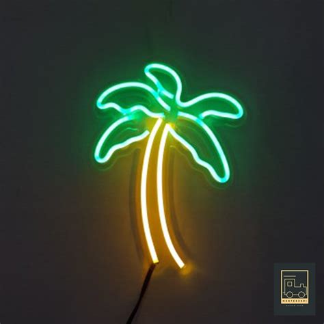 Palm Tree Neon Led Sign Palm Tree Neon Light Tree Wall Etsy In 2021