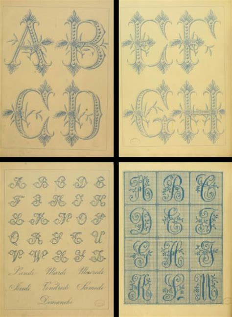 Victorian Alphabets Hand Embroidery Book French Alphabet Etsy
