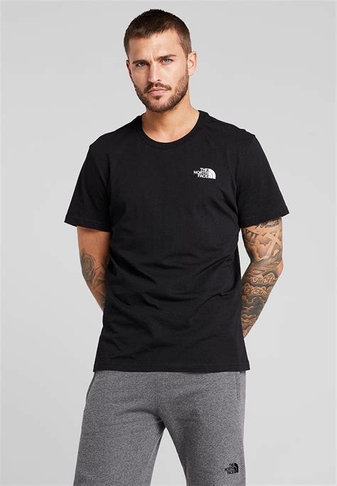 The North Face SIMPLE DOME TEE - Print T-shirt - black/black - Zalando ...