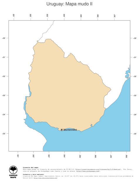 Mapa Mudo Uruguay