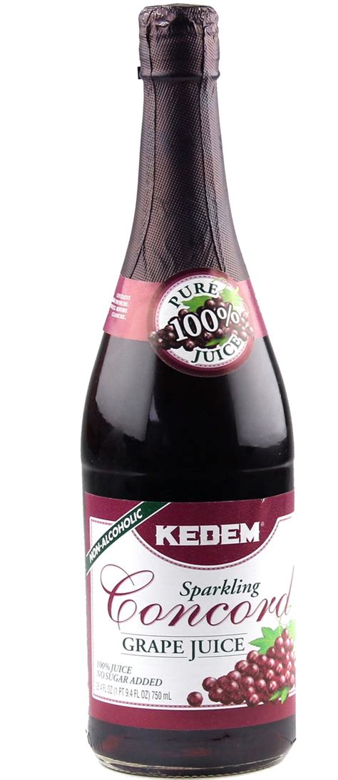 Kedem Sparkling Concord Grape Juice Bottle 254 Fl Oz Purim Candy