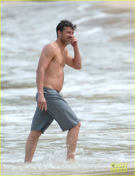 Patrick Dempsey Goes Shirtless At The Beach With Wife Jillian Photo