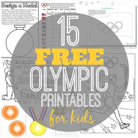 15 Free Olympic Printables For Kids Classy Mommy