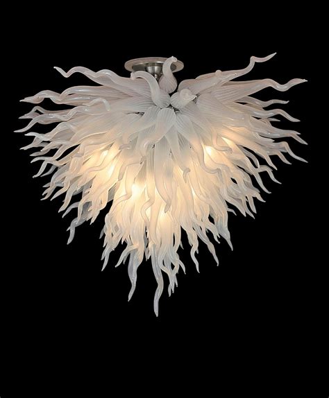 Modern White Handmade Blown Glass Art Customized Chandelier For