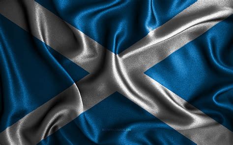 Scottish Flag Silk Wavy Flags European Countries National Symbols