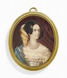 Princess Maria Anna of Savoy, Empress of Austria, in frilled white off ...