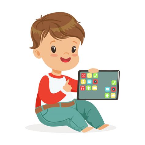 Best Toddler Ipad Illustrations Royalty Free Vector Graphics And Clip