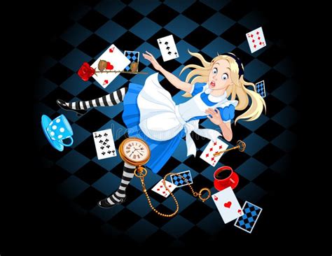 Falling Alice Stock Vector Illustration Of Fantasy Childhood 36678265