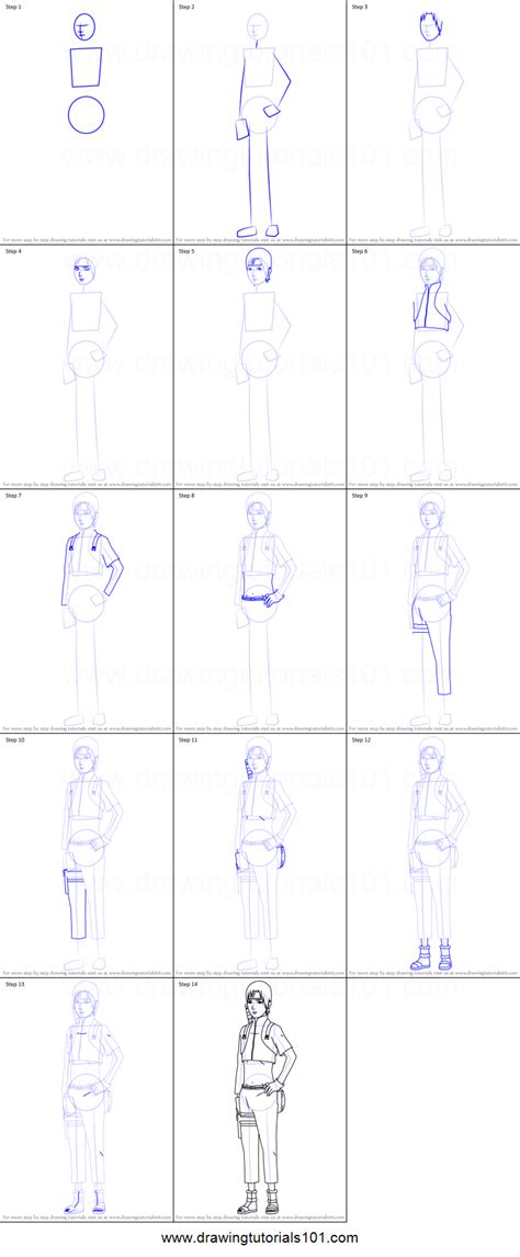 How To Draw Sai From Naruto Printable Drawing Sheet By