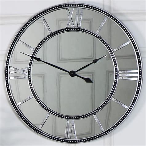 Extra Large Mirrored Wall Clock Wall Design Ideas