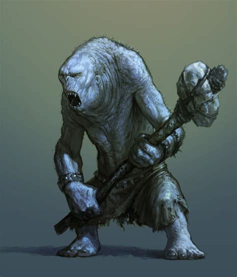 Troll By Ákos Haszon Illustration 2d Fantasy Creatures Art Troll